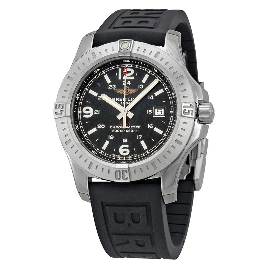 Breitling Colt Black Dial Rubber Strap Men's Watch A7438811-BD45BKPD3 A7438811-BD45-153S-A20D.2