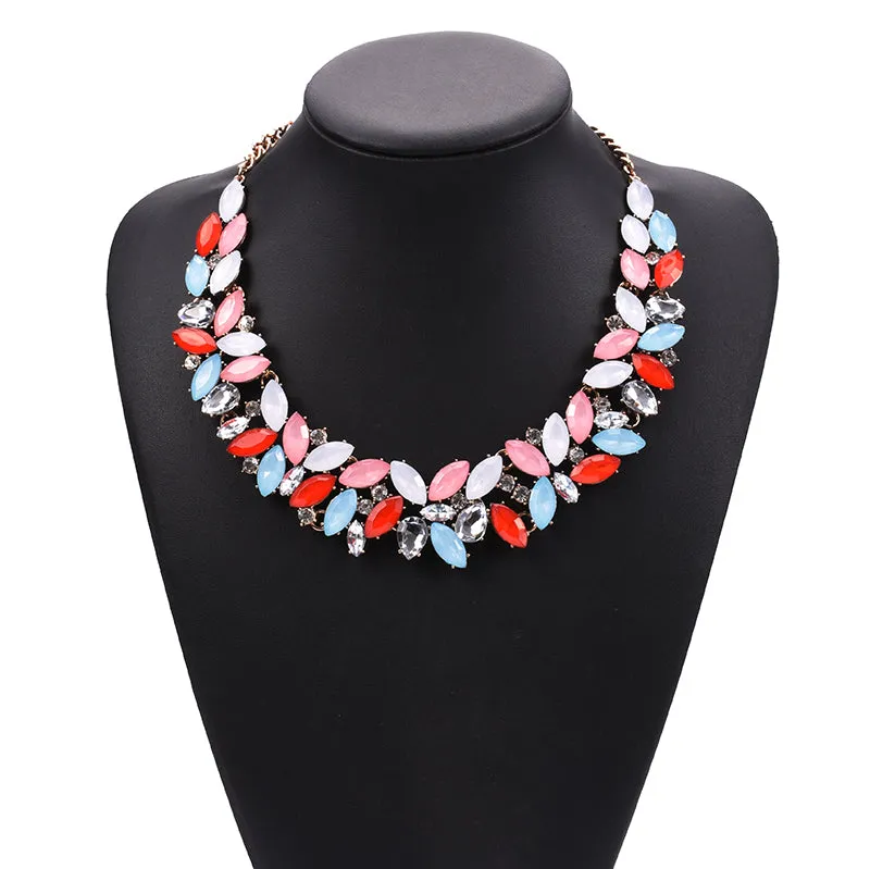 Gem Drop Statement Necklace