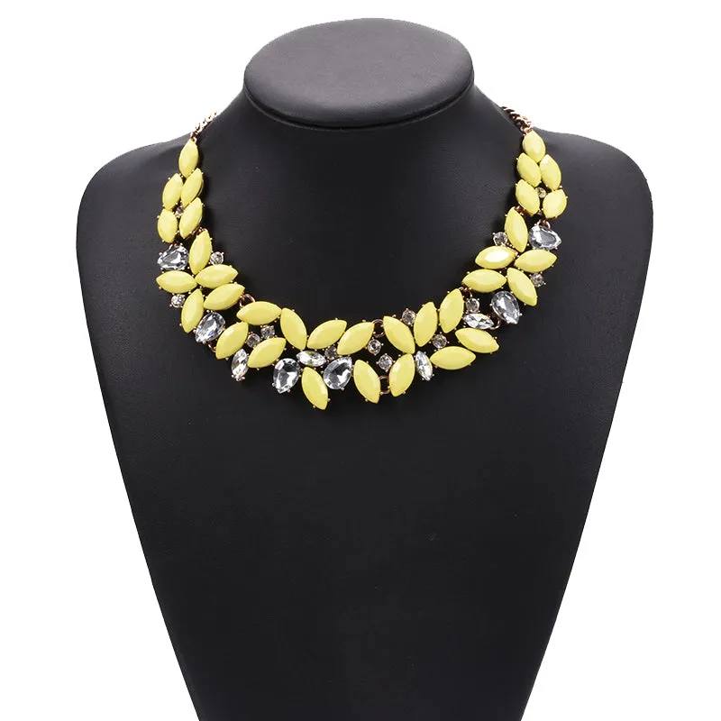 Gem Drop Statement Necklace