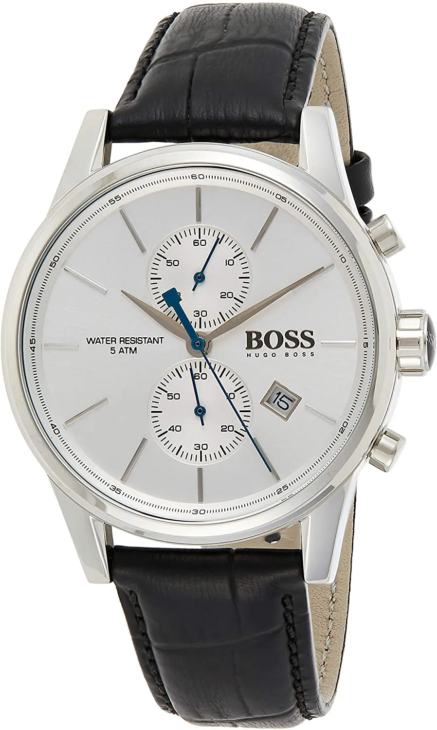 Hugo Boss Jet Black Dial Leather Strap Men's Watch 1513282