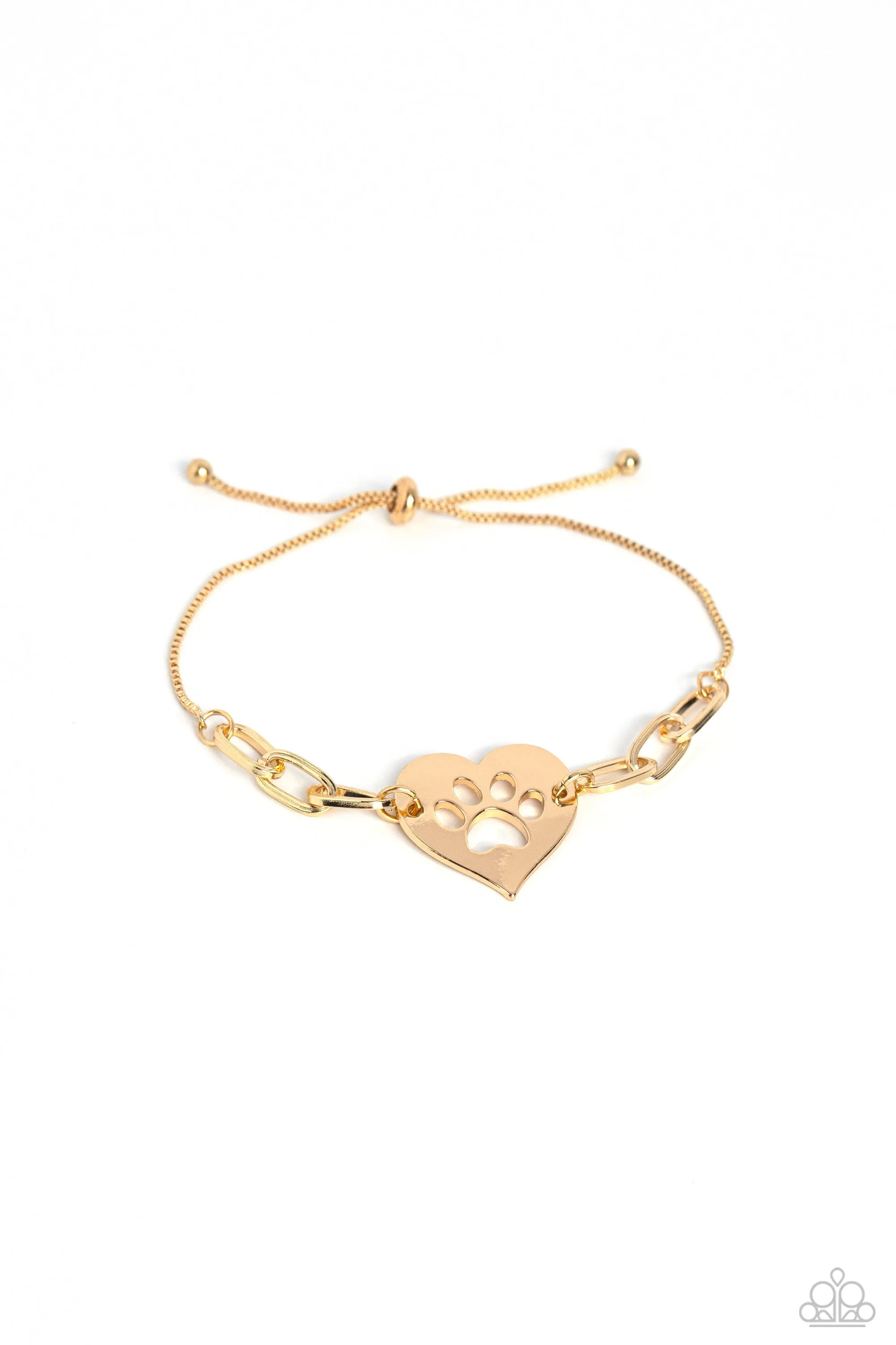 PAW-sitively Perfect - Gold Bracelet - Paparazzi Accessories