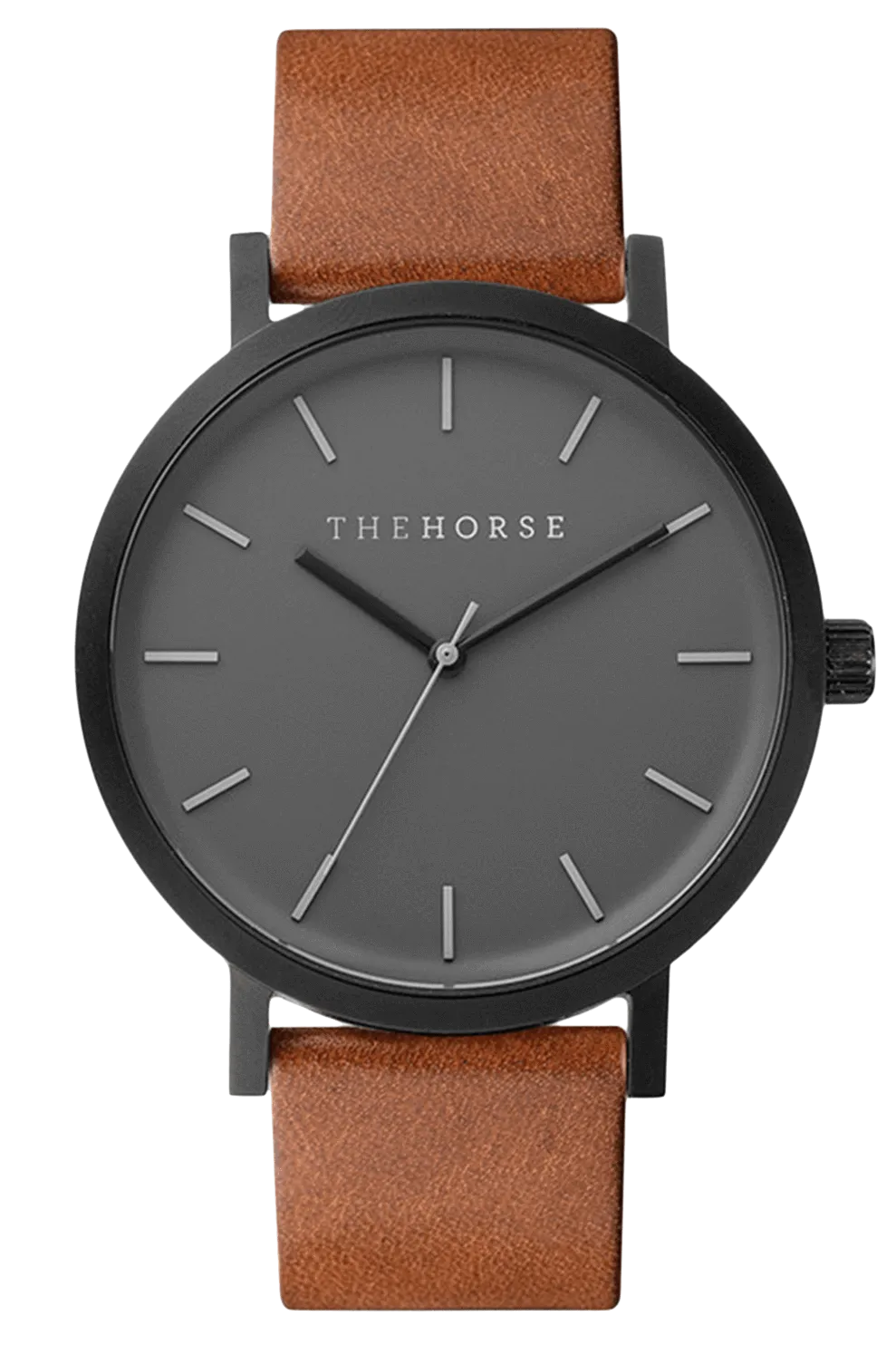 THE HORSE 'THE ORIGINAL' WATCH - MATTE BLACK/TAN LEATHER