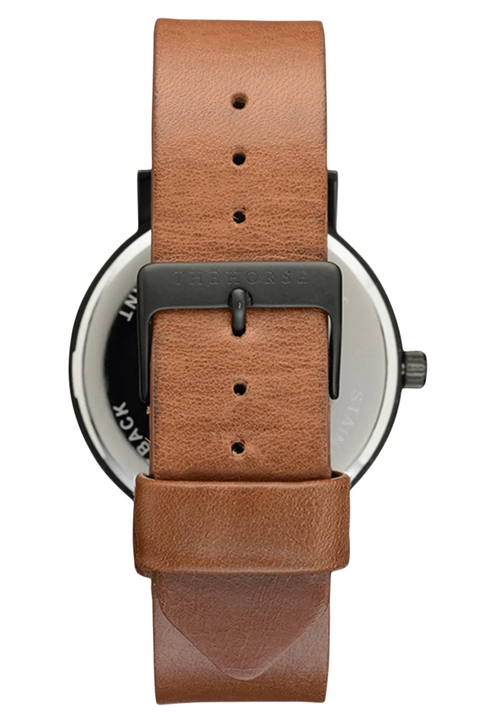 THE HORSE 'THE ORIGINAL' WATCH - MATTE BLACK/TAN LEATHER