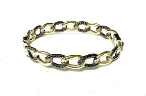 Two Tone Fixed Link Bangle
